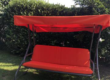 Hollywoodschakukel Auflage und Hollywoodschaukel Dach in der Farbe Sunny Orange