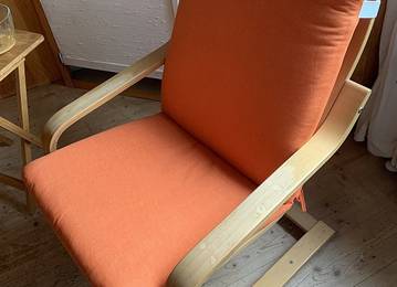 Hochlehner Auflagen nach Ma fr Indoor-Bereich in der Farbe Uni-Living Orange