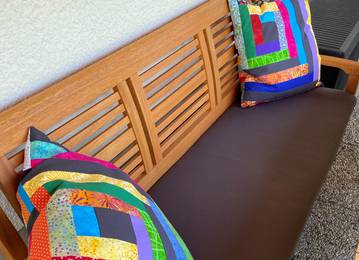Bankauflage fr den Indoor-Bereich in der Farbe Sunny Orage/Dunkelgrau