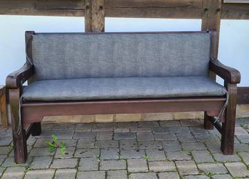 Gartenbankauflage mit Rcklehne nach Ma in der Farbe Moma Dark Grey
