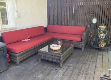 Loungekissen-Set nach Maß für Rattan-Sitzgruppen in der Farbe Bora Bordeaux Loungekissen-Set nach Maß für Rattan-Sitzgruppen in der Farbe Bora Bordeaux