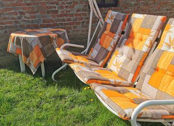 Hochlehner-Auflagen (120x50x5 cm) für Hollywoodschaukel in der Farbe Orange Fern Hochlehner-Auflagen (120x50x5 cm) für Hollywoodschaukel in der Farbe Orange Fern