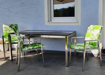 Niedriglehner-Auflagen nach Ma fr Gartensthle in der Farbe Sumatra Anis