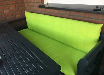 Bankauflage nach Ma fr Gartenbank in der Farbe Uni-Living Apple
