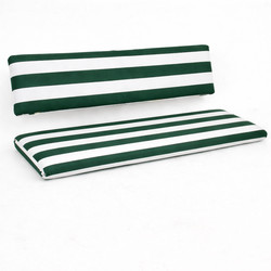 Gartenbank Auflage mit separater R�ckenlehne 121 x 36 x 5 cm und 121 x 26 x 5 cm